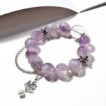 Natural Purple Rabbit Hair Crystal Bracelet