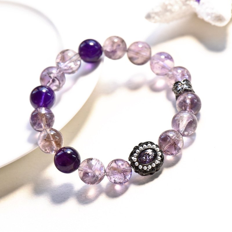 Natural Purple Azeztulite Bracelet