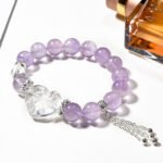 Natural Lavender Amethyst Fox Bracelet – New Oriental Style