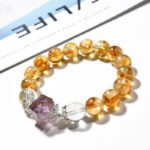 Natural Yellow Azeztulite Crystal Bracelet