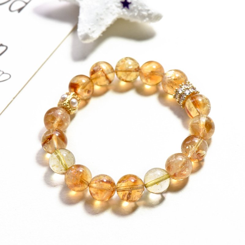 Natural Yellow Aese Crystal Bracelet – Elegant & Luxurious