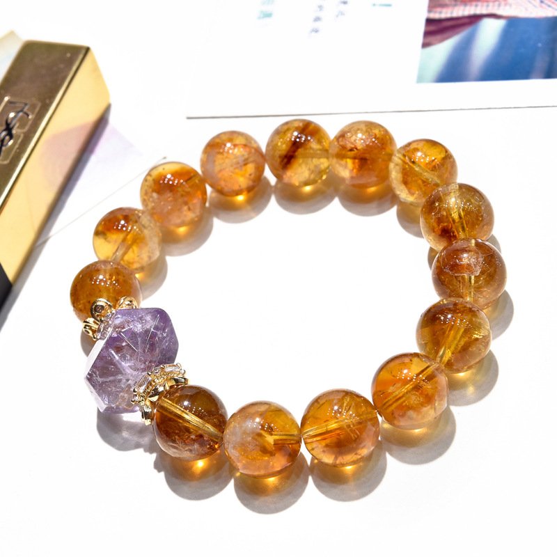 Natural Yellow Aese Crystal Bracelet – Elegant & Minimalist