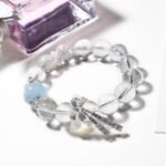 Original Design White Crystal Bracelet with Bow