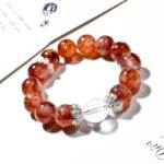 Fresh Natural Red Quartz Flower Bracelet