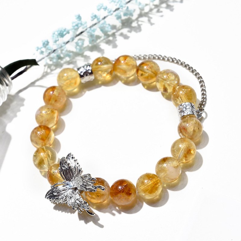 Natural Yellow Assay Crystal Bracelet