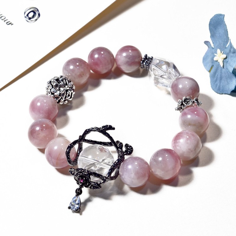 Original Design Purple Horse Pink Quartz Bracelet