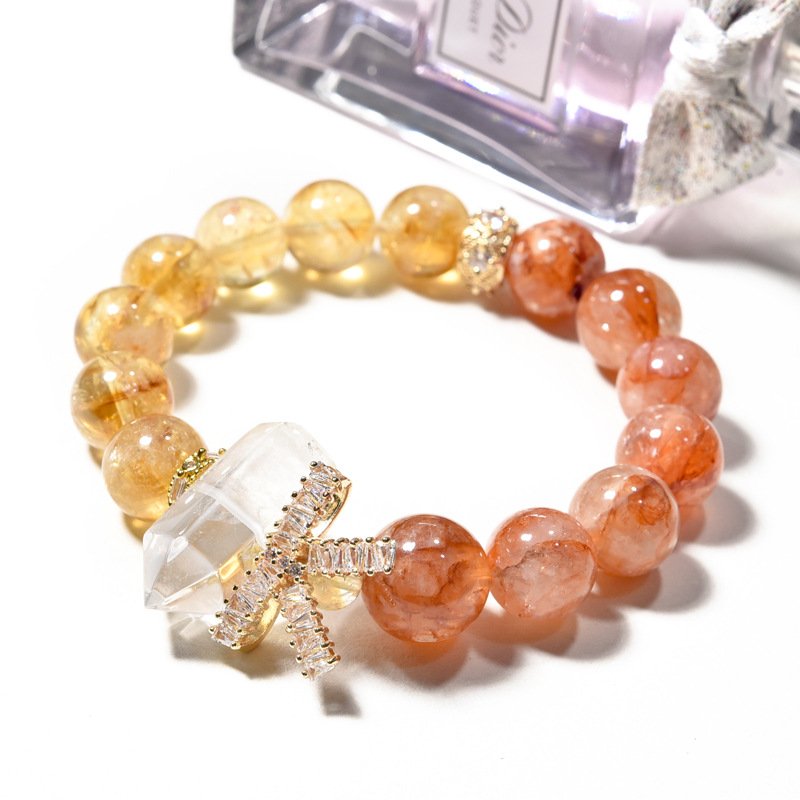 Original Design Yellow Asey Crystal Column Bracelet