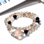 Natural Black Gold Super Seven Crystal Multi-Layer Bracelet