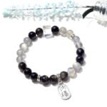 Natural Moonstone and Gold Obsidian Wealth Bracelet