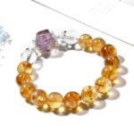 Natural Yellow Azeztulite Crystal Bracelet