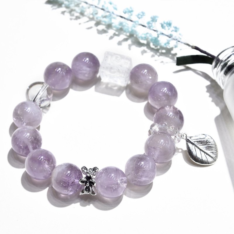 Natural Purple Rabbit Hair Amethyst Bracelet – Lavender Amethyst