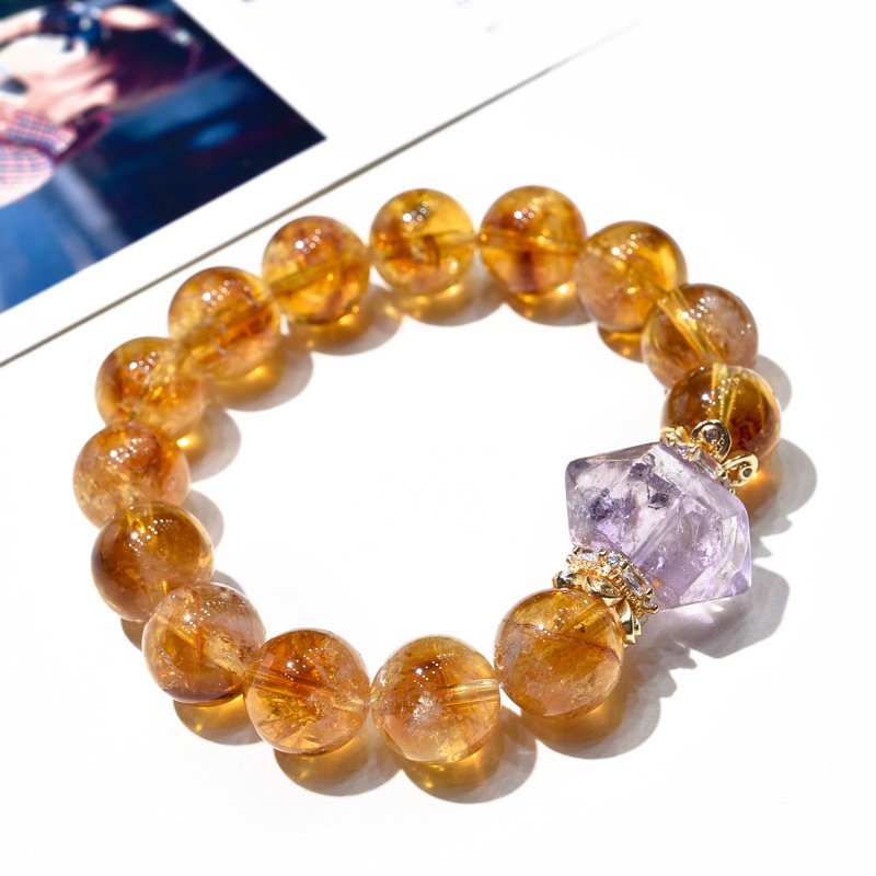 Natural Yellow Aese Crystal Bracelet – Elegant & Minimalist