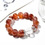 Fresh Natural Red Quartz Flower Bracelet