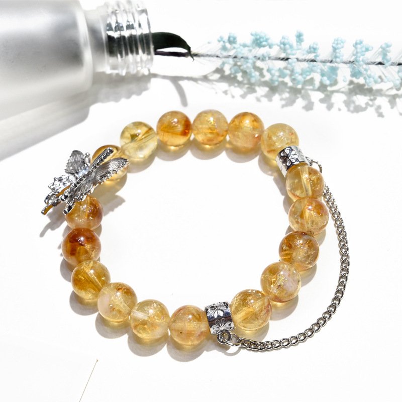 Natural Yellow Assay Crystal Bracelet