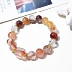 Natural Red Flower Quartz Bracelet