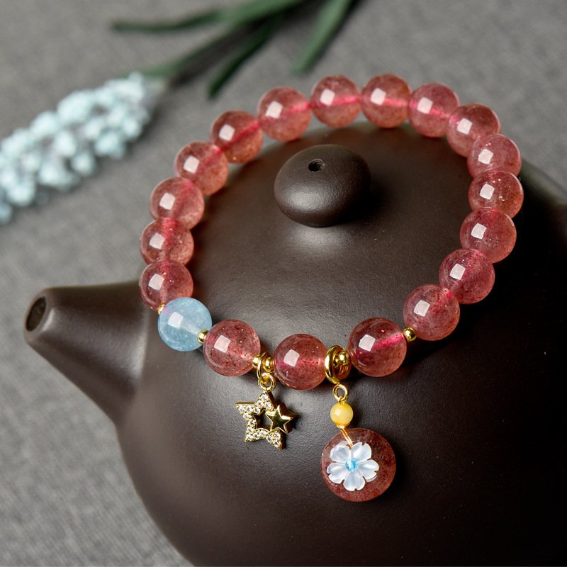 Natural Strawberry Quartz Bracelet