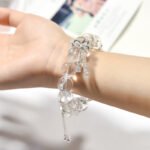 Elegant White Crystal Butterfly Bracelet