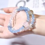 Multi-Wrap Natural Aquamarine Crystal Bracelet