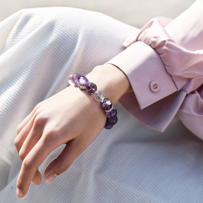 Natural Purple Asai Crystal Bracelet