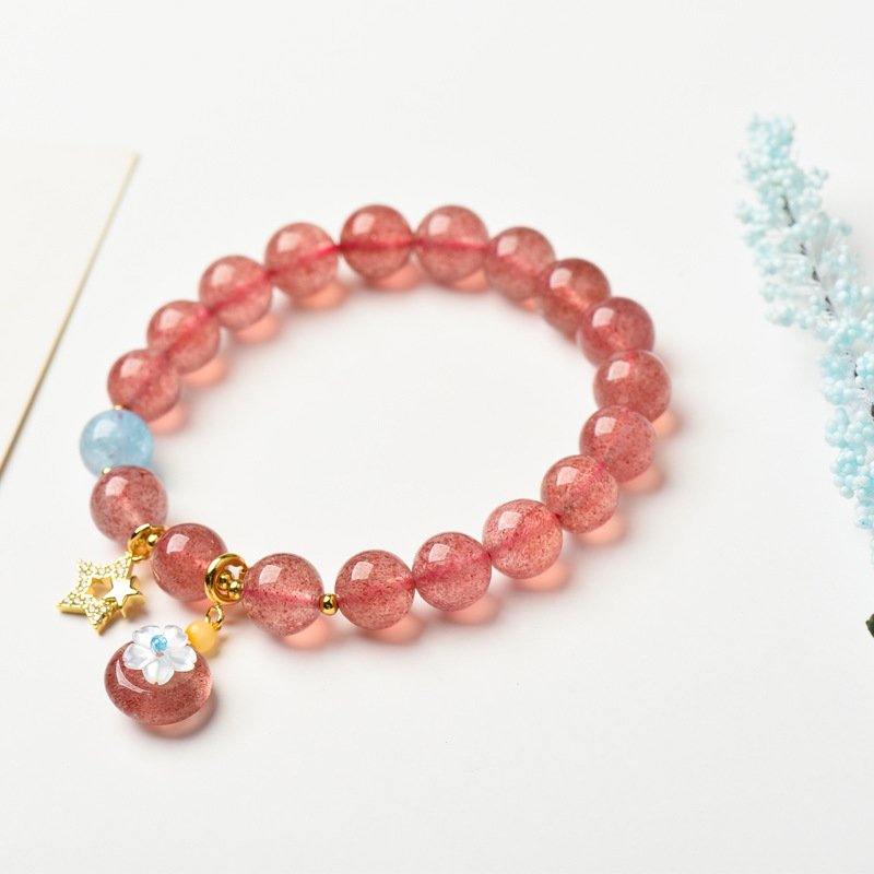 Natural Strawberry Quartz Bracelet