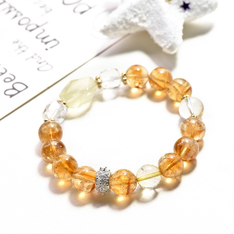 Natural Yellow Asai Crystal Bracelet