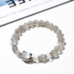 Original Design Gray Moonstone Cat Head Bracelet