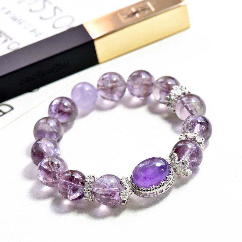 Purple Ametrine Bead Bracelet