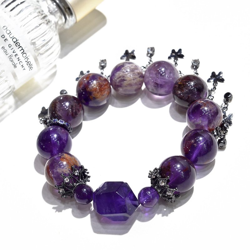 Natural Purple Phantom Quartz Bracelet