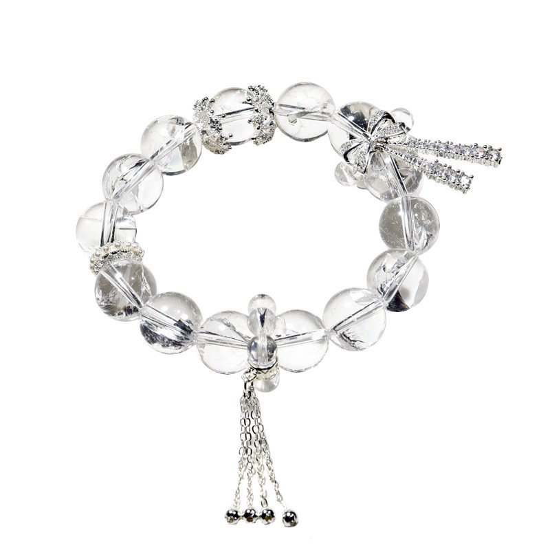 Elegant White Crystal Butterfly Bracelet