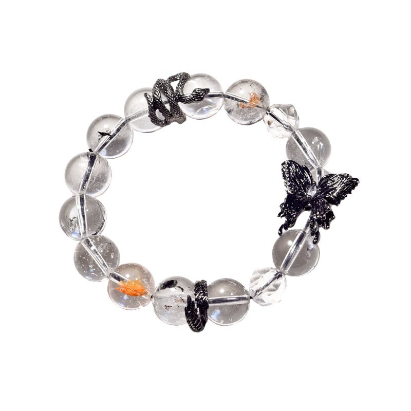 Crystal Flash Diamond Bracelet – Snake & Butterfly Alloy Design