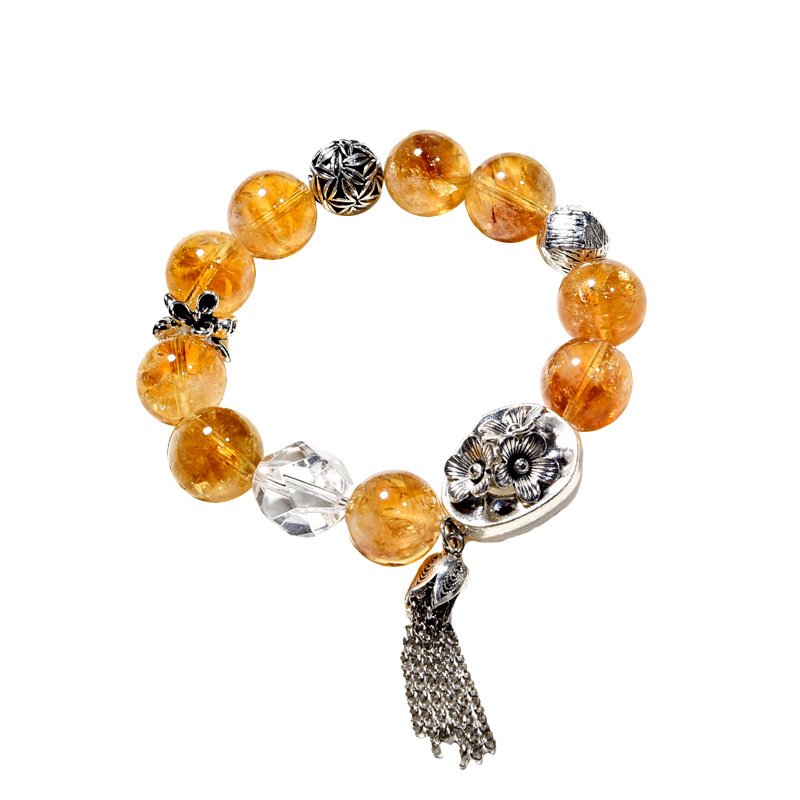 Natural Yellow Ase Yellow Tower Crystal Bracelet