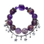 Natural Purple Phantom Quartz Bracelet