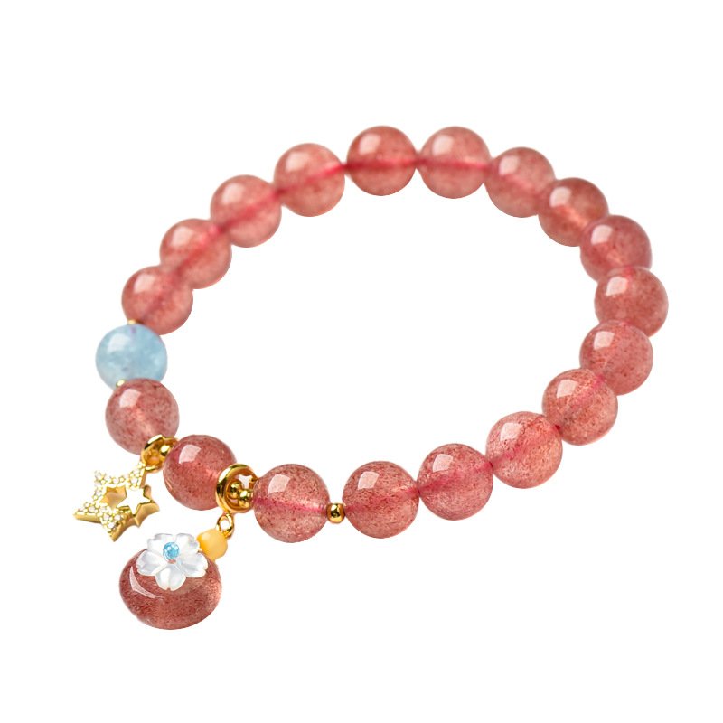 Natural Strawberry Quartz Bracelet