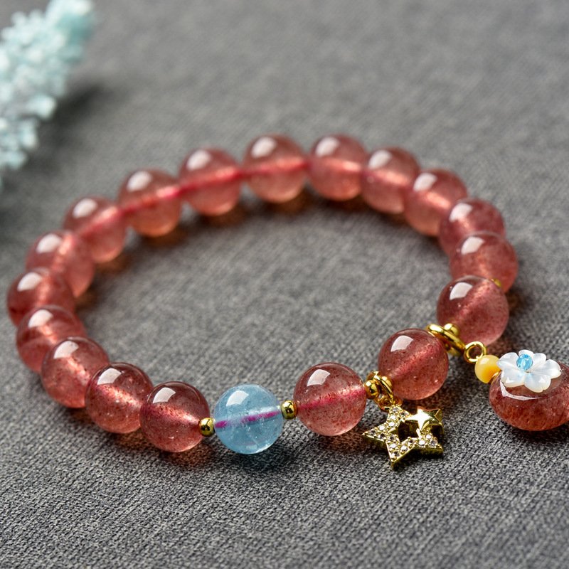 Natural Strawberry Quartz Bracelet