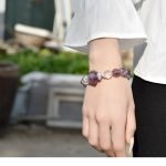 “Natural Amethyst Bracelet – Purple Ametrine Beaded Bracelet”