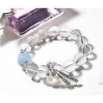 Original Design White Crystal Bracelet with Bow