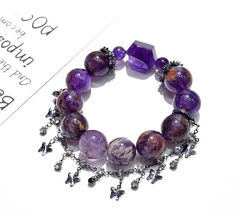 Natural Purple Phantom Quartz Bracelet