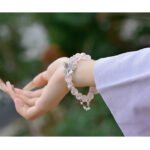 Natural Snowflake Quartz and Rose Quartz Bracelet