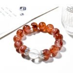 Fresh Natural Red Quartz Flower Bracelet