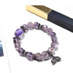 Amethyst and Purple Crystal Beaded Bracelet