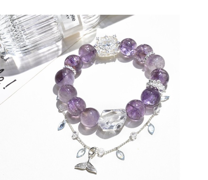 Natural Purple Asai Crystal Bracelet