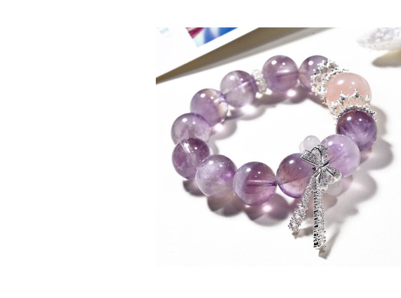 Original Natural Purple Rabbit Hair Bracelet